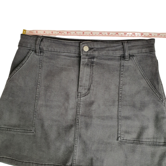 Seed Black Faded Denim Skirt Size 14 - Picture 3 of 8